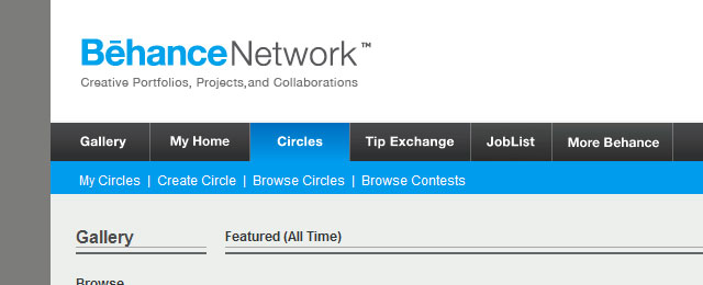 Blue, dynamic tabular menu design