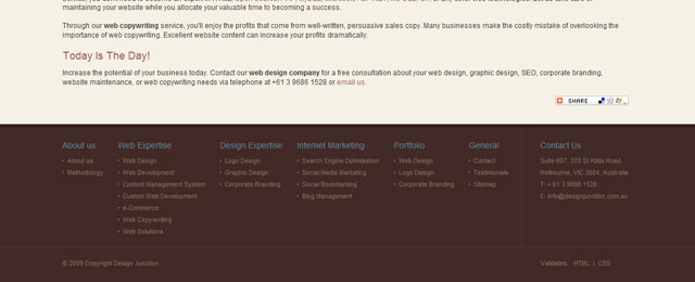 Design Junction - footer design