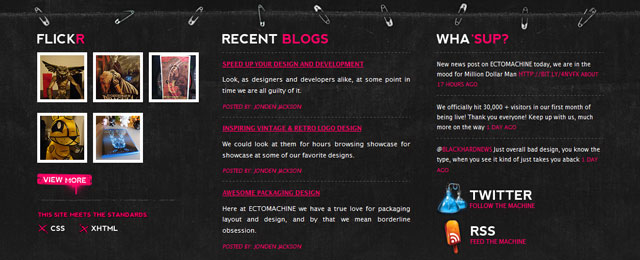 Ectomachine stylish footer design