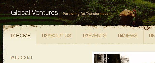 Glocal ventures navigation design