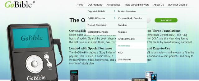 Clean, drop down menu design