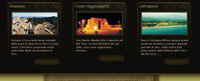 Italian Bed and Breakfast website design