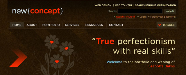 New Concept - header design