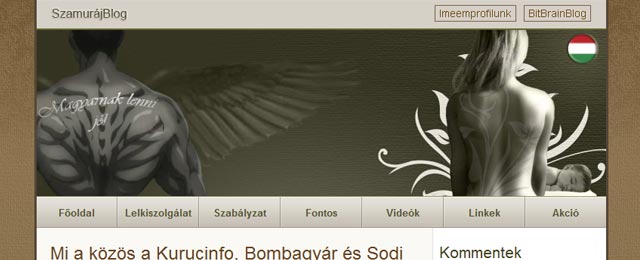 Artistic header design with tattoos