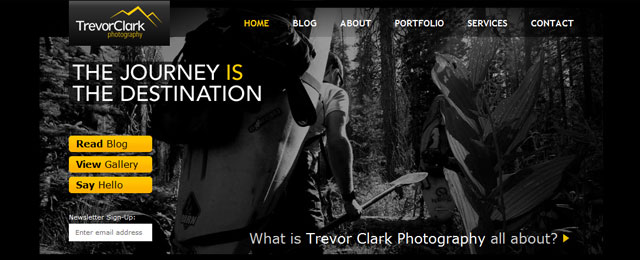 Trevor Clark photo - header design