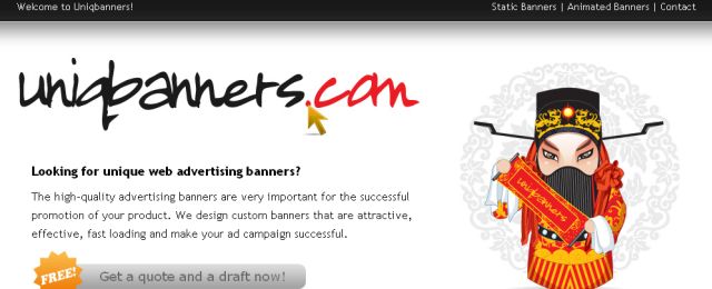 Artistic header with Chinese elements