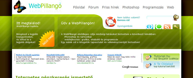 WebPillango 2 header design