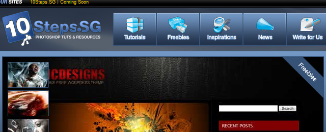 Clean, blue tutorial website design
