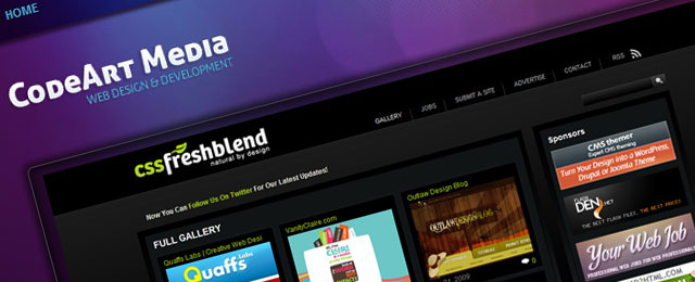 Purple aurora header design