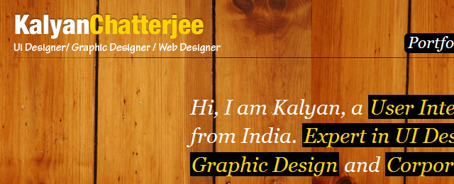 Wooden website design