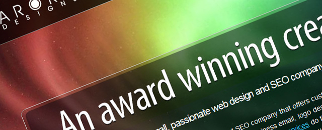 Beautiful, colorful, aurora effected website design